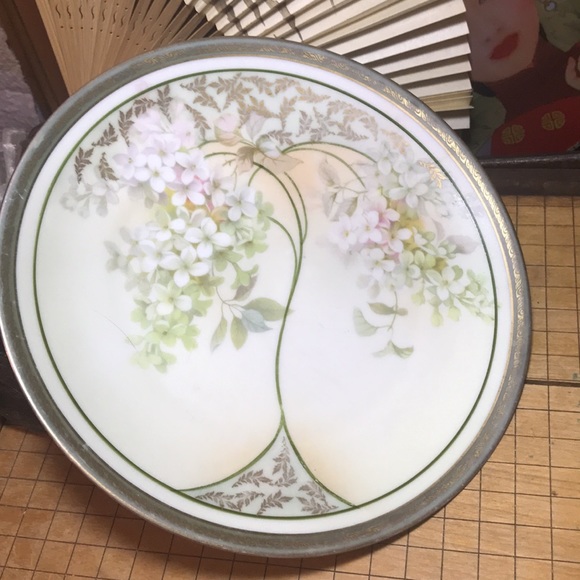 Reinhold Schlegelmilch Tillonvitz Germany Plate 8 7/16”D Delicate Elegant Flower - Picture 5 of 9